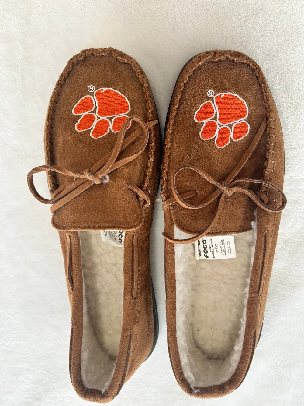 Clemson Slippers Brown Orange Size Men's Small, Womens Large See measurements XC